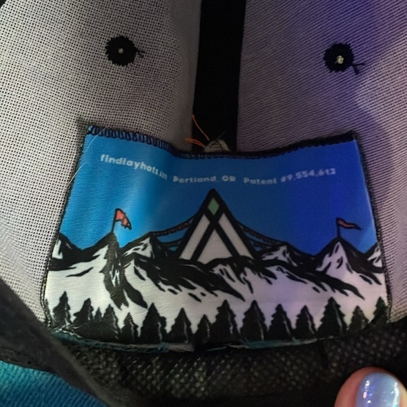 Findlay SnapBack Hat Cap Black Orange and Teal - Picture 9 of 10